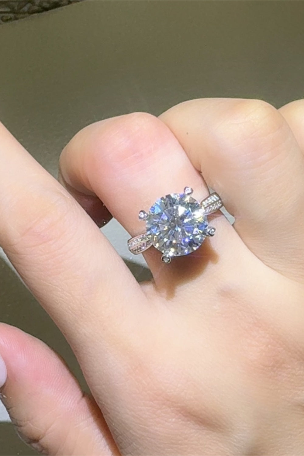 5 Carat Moissanite 925 Sterling Silver Ring for Women