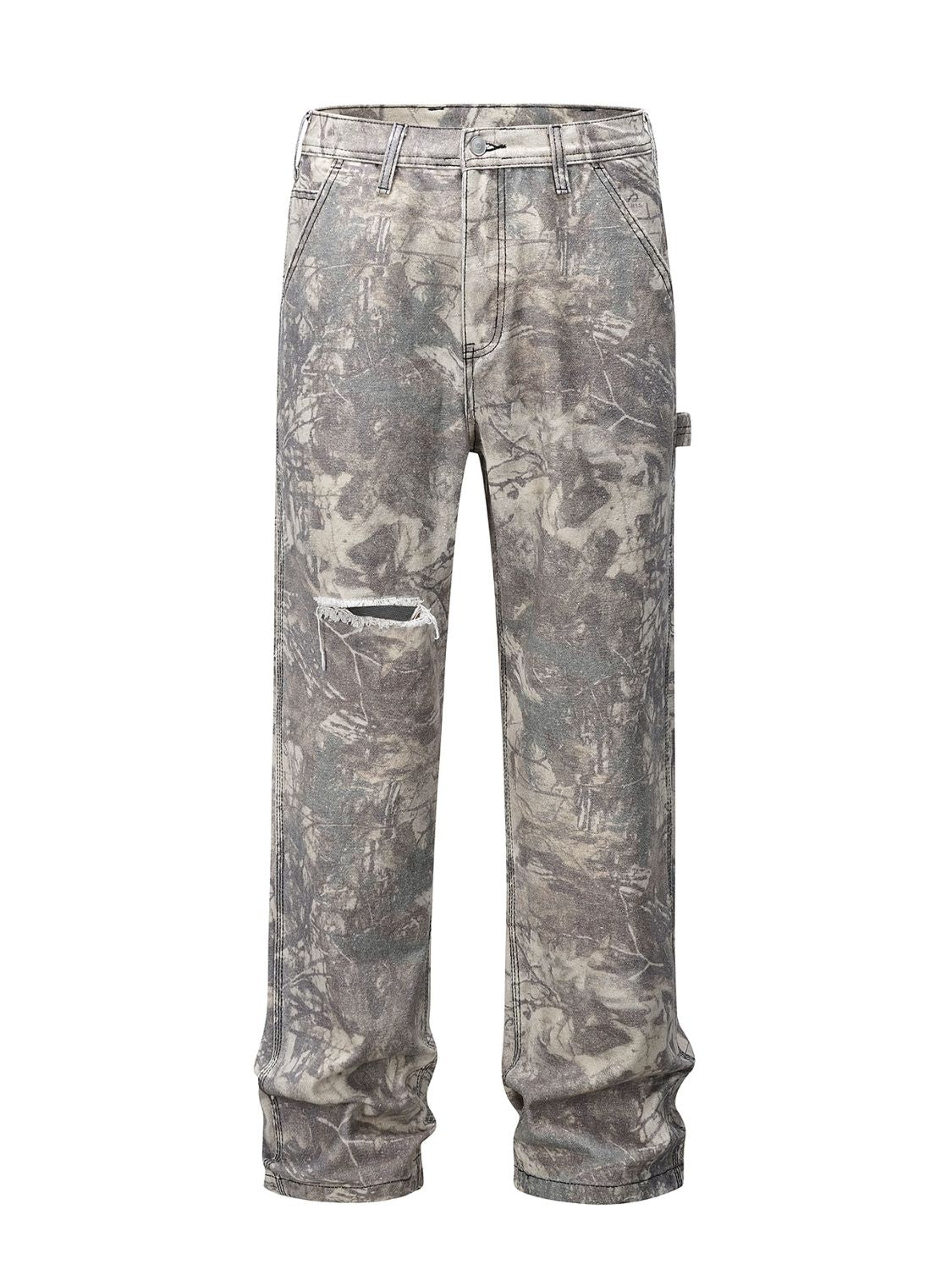 Men's Twig Camouflage Cargo Jeans for Casual Outdoor Wear
