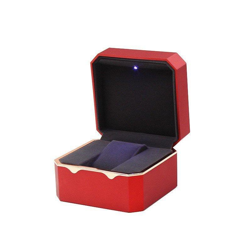 Anise Gold Edge Watch Box With Lights Watch Storage Box Watch Box Brand Watch Box Watch Gift Box