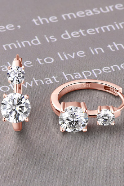 1.3 Carat Moissanite 925 Sterling Silver Earrings Set