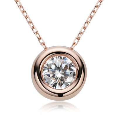 Moissanite Hypoallergenic Necklace pendant close-up
