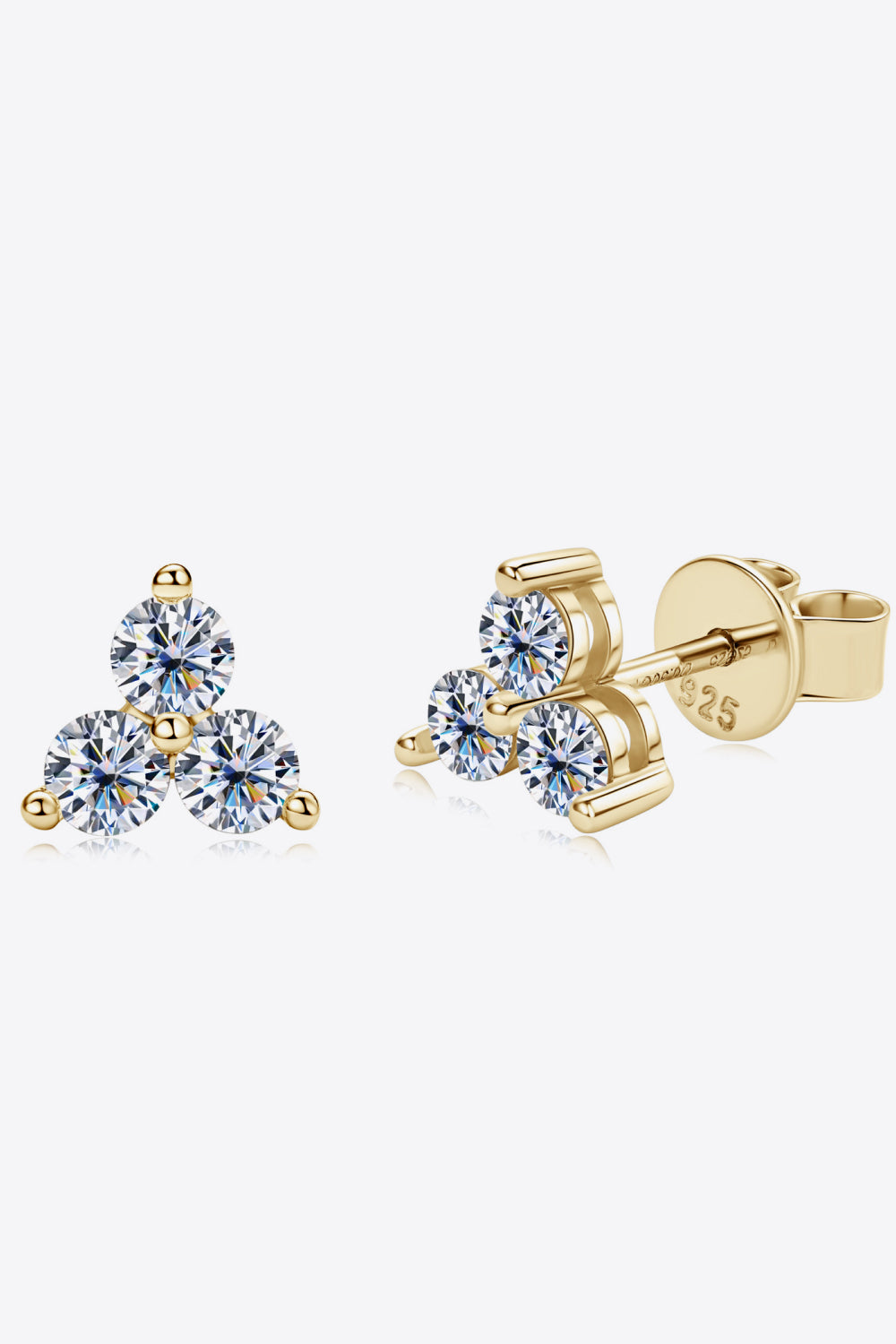Moissanite 925 Sterling Silver Stud Earrings for Women