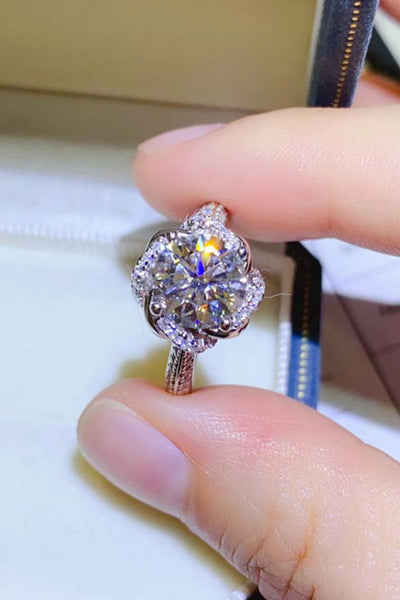 2 Carat Moissanite 925 Sterling Silver Ring for Women