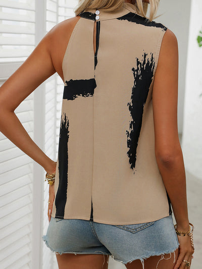 Chic Cowl Neck Sleeveless Blouse for Elegant Styling