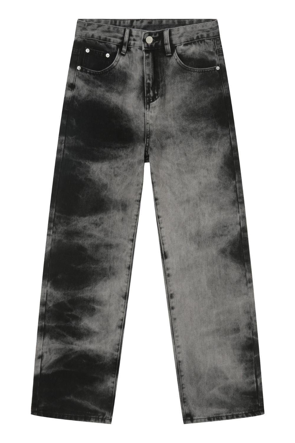 Men's Tie Dye Baggy Jeans with Pockets for Casual Wear