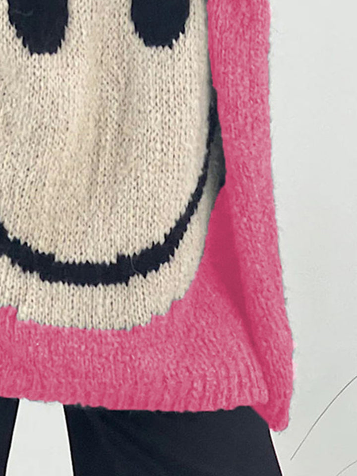 Joyful V-Neck Long Sleeve Knit Sweater