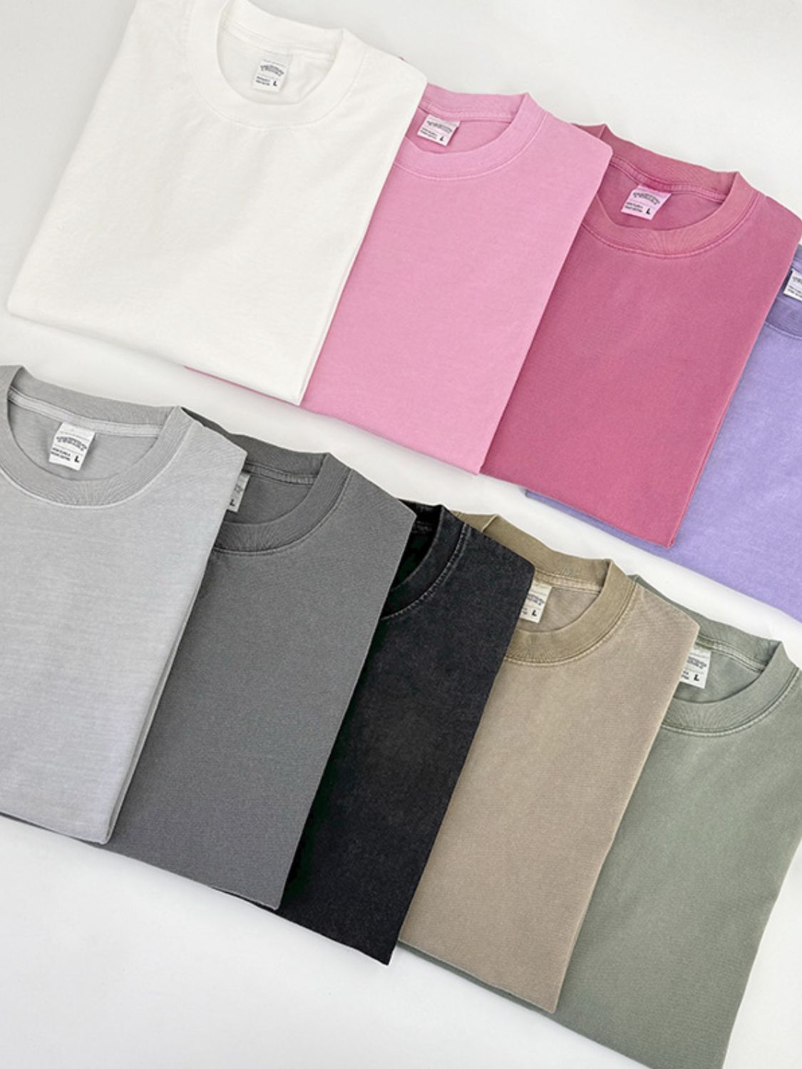 Men's Full Size Round Neck Washed T-Shirt Plus Size Apparel