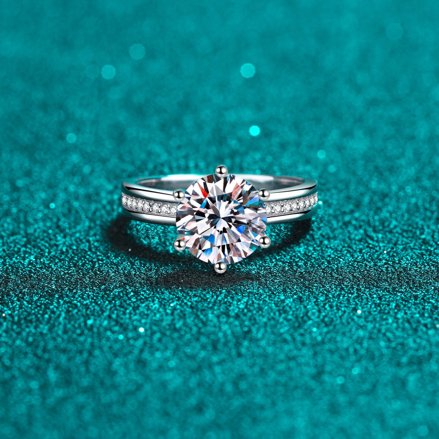 3 Carat Moissanite 925 Sterling Silver Ring for Elegance