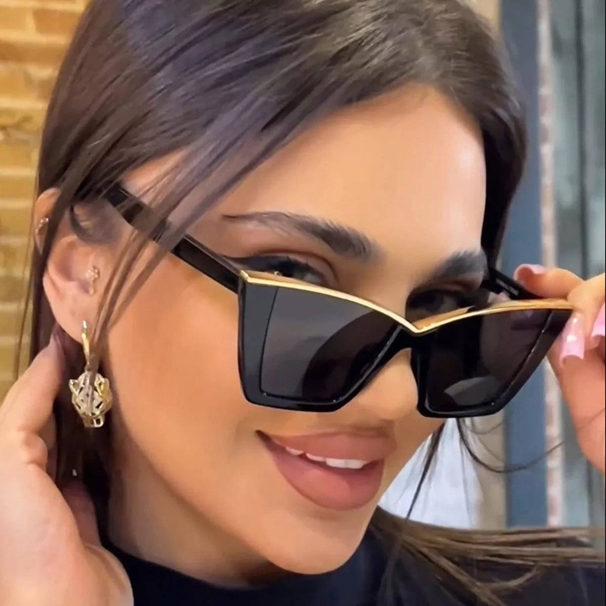 Oversized Cat-Eye Sunglasses