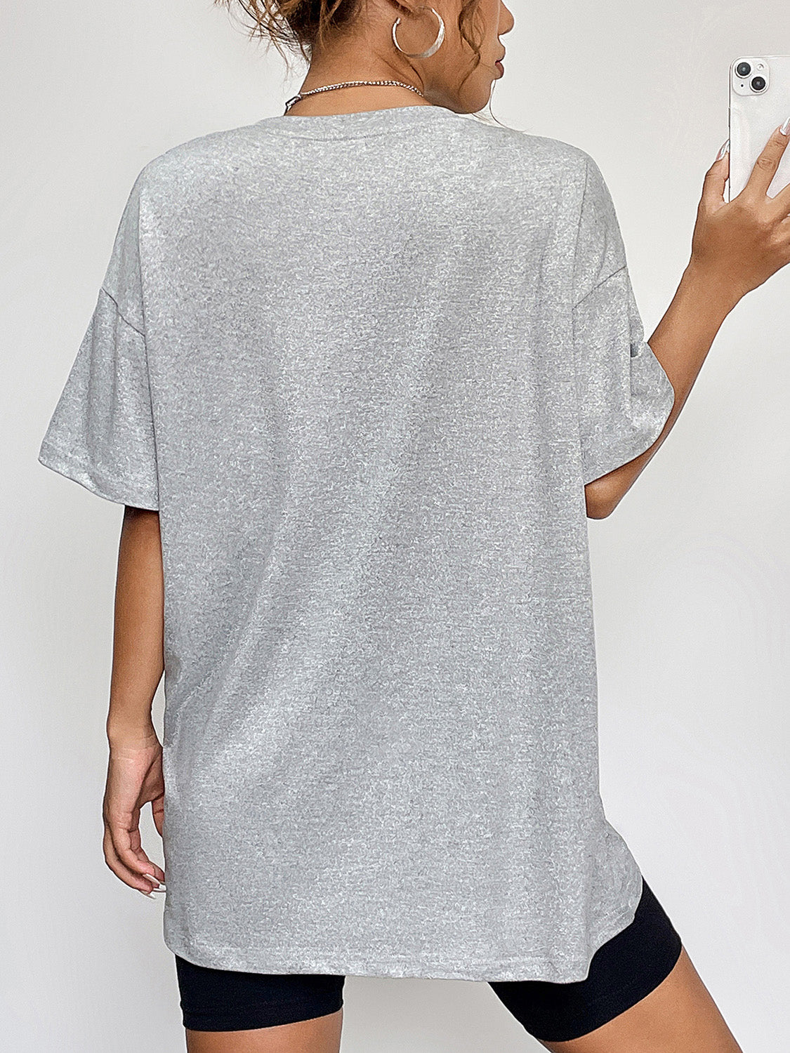 Ghostly Charm Round Neck Short Sleeve T-Shirt for Women