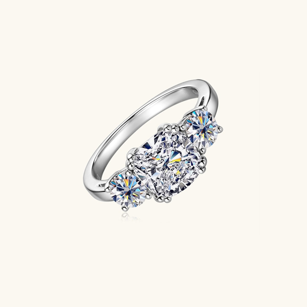 3.5 Carat Moissanite 925 Sterling Silver Ring for Women