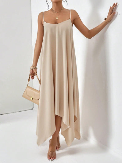 Sophisticated Scoop Neck Midi Dress for Effortless Elegance