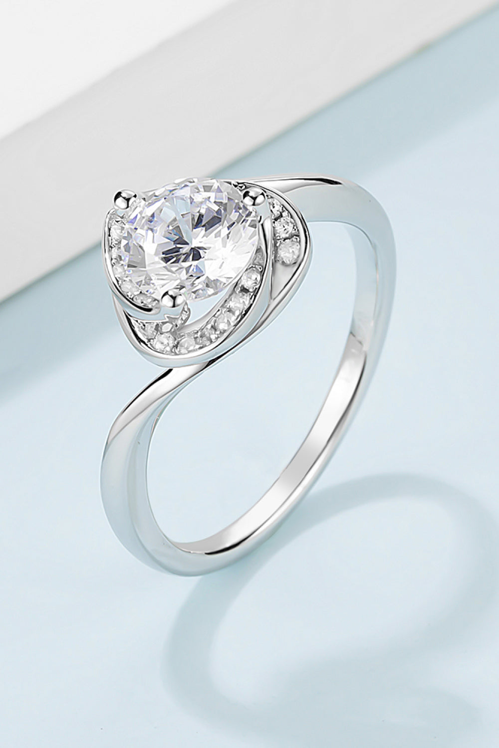 1 Carat Moissanite 925 Sterling Silver Heart Ring Gift
