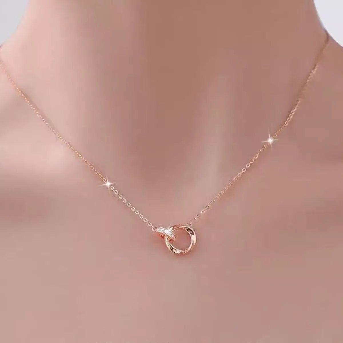 18K Rose Gold-Plated 925 Sterling Silver Necklace