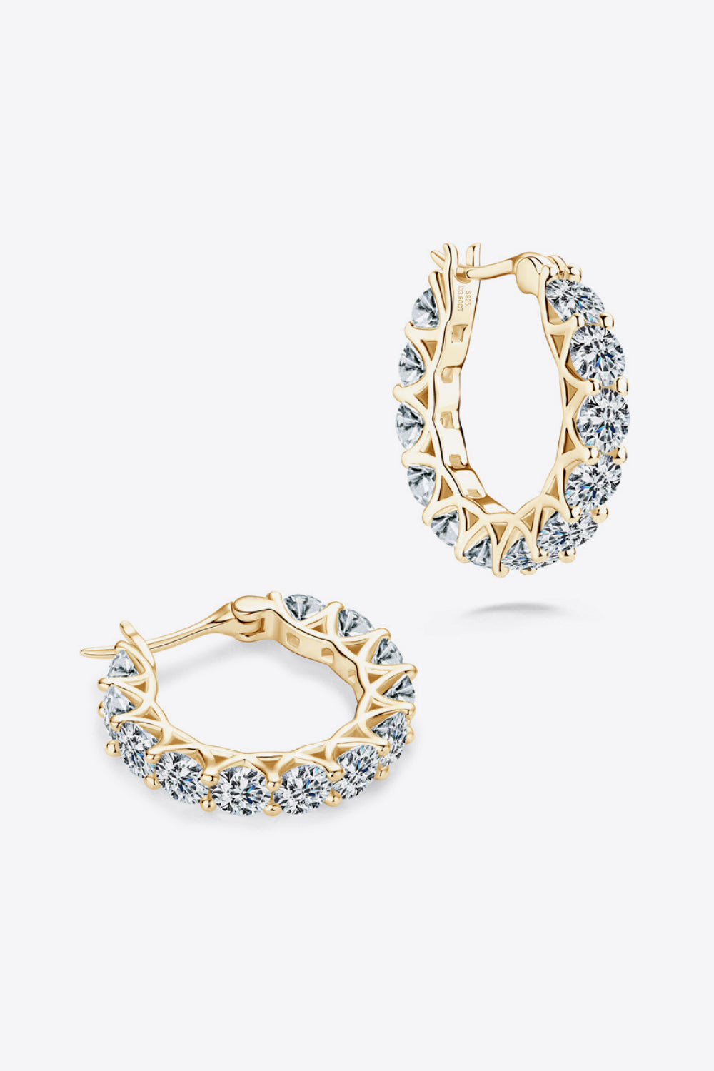 7.2 Carat Moissanite 925 Sterling Silver Earrings for Elegance