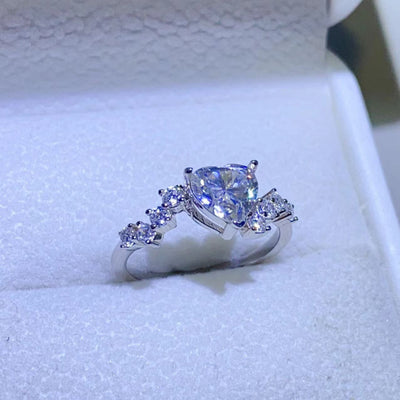 1 Carat Moissanite 925 Sterling Silver Ring for Women