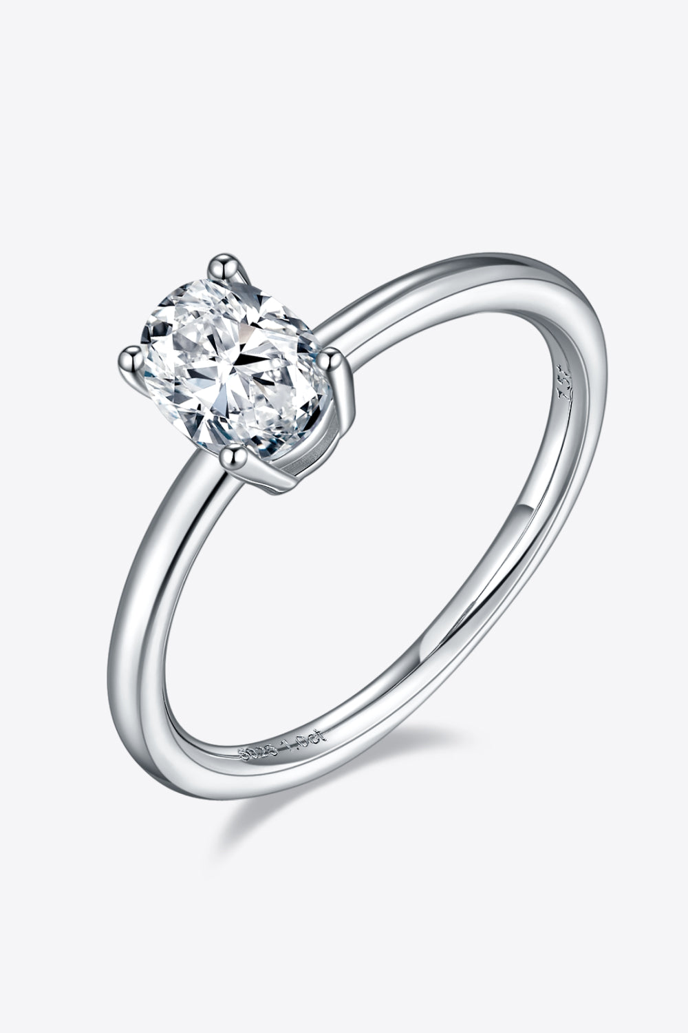 1 Carat Moissanite 925 Sterling Silver Solitaire Ring Design