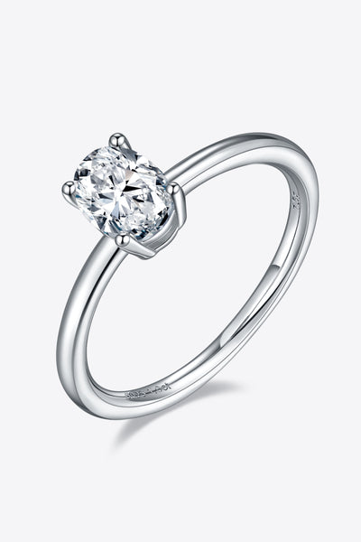 1 Carat Moissanite 925 Sterling Silver Solitaire Ring Design