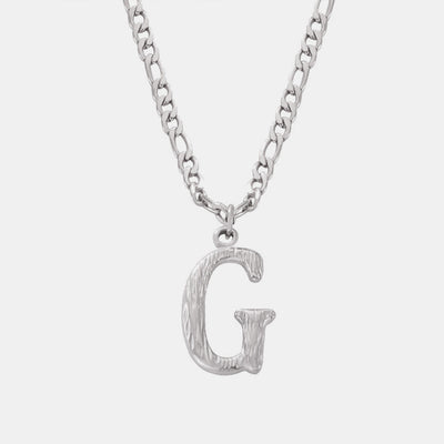 Customizable Titanium Steel Letter Pendant Necklace Monogram Jewelry Personalize Initials Gift For Women And Men