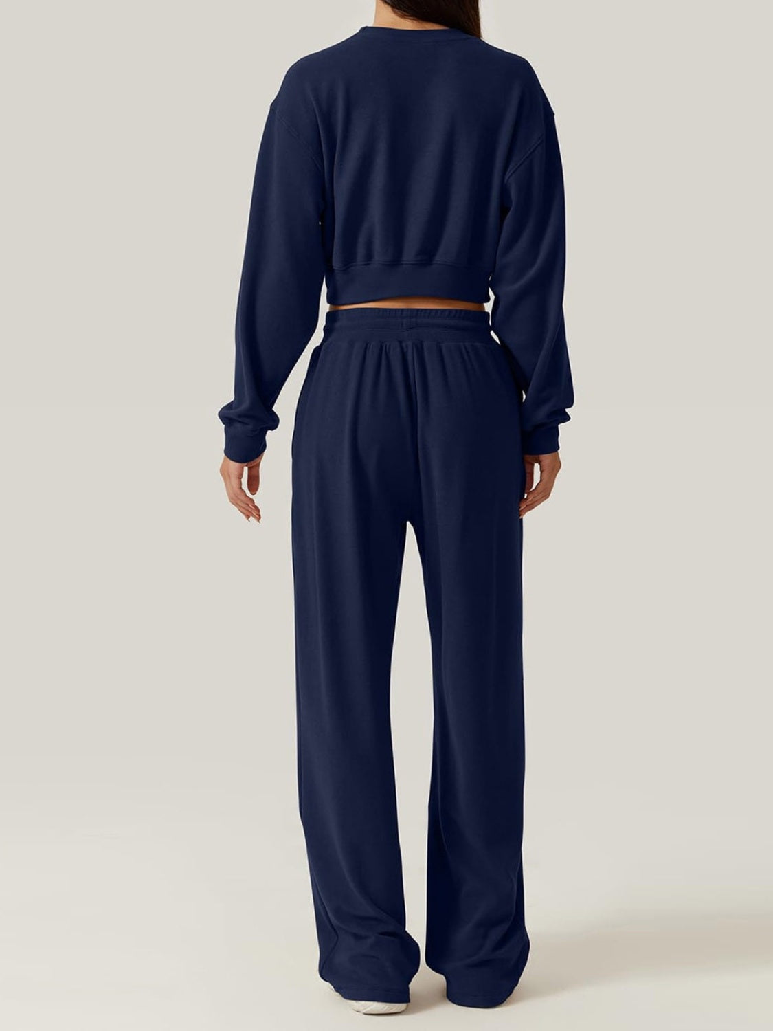 Trendy Crisscross Neck Top and Adjustable Waist Pants Set