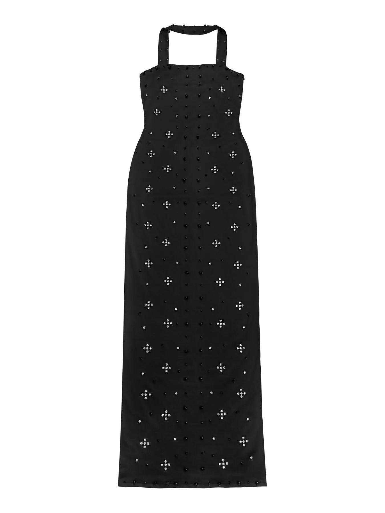 Rhinestone Tube Bodycon Maxi Dress
