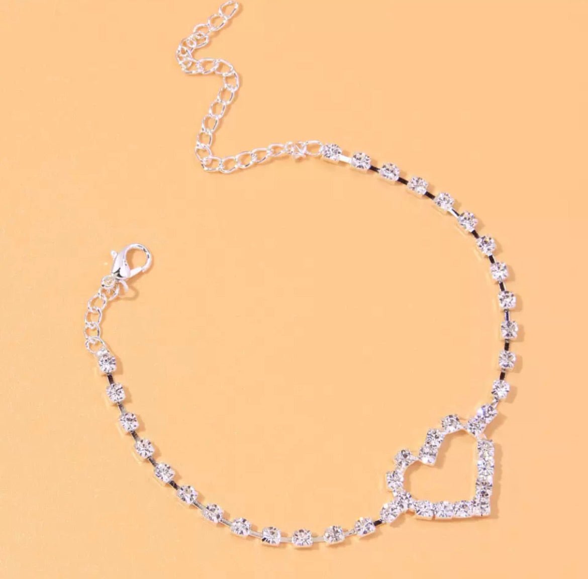 Beach Barefoot Love Pendant Anklet Bracelet For Summer Beachwear Adjustable Jewelry Gift For Her