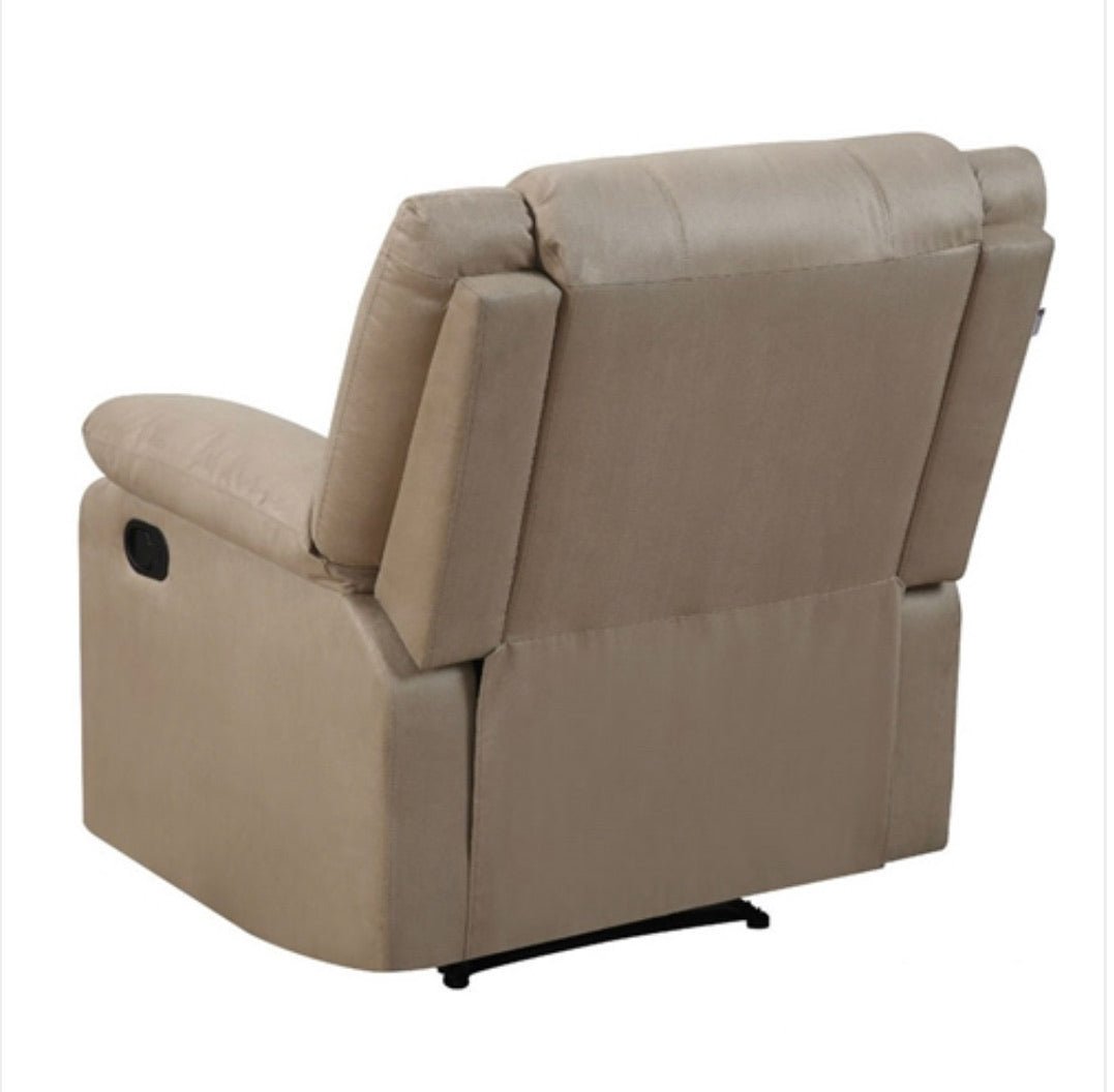 Beige Microfiber Upholstered Recliner Chair - Ruth Envision