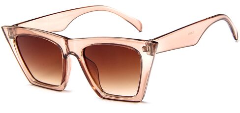 Chic Black Oversized Square Sunglasses for Women with Bold Plastic Frame in Red Leopard and Blue