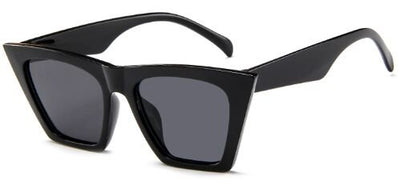Chic Black Oversized Square Sunglasses for Women with Bold Plastic Frame in Red Leopard and Blue