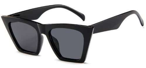 Chic Black Oversized Square Sunglasses for Women with Bold Plastic Frame in Red Leopard and Blue