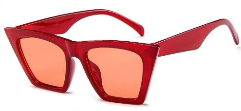 Chic Black Oversized Square Sunglasses for Women with Bold Plastic Frame in Red Leopard and Blue