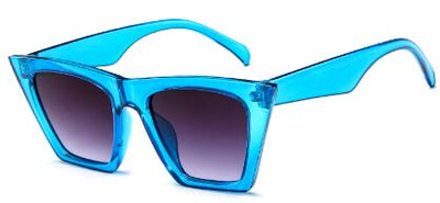 Chic Black Oversized Square Sunglasses for Women with Bold Plastic Frame in Red Leopard and Blue