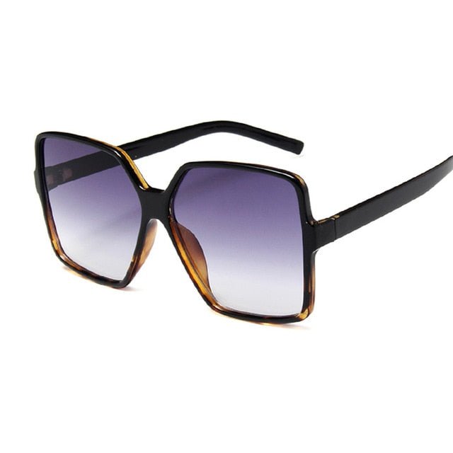 Chic Oversized Black Square Sunglasses