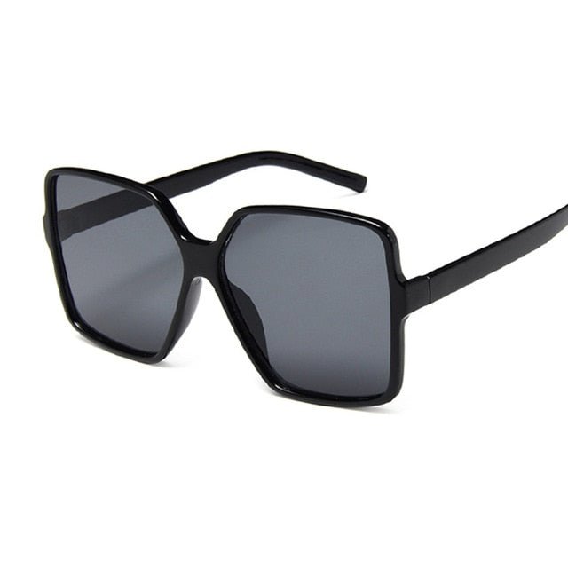 Chic Oversized Black Square Sunglasses