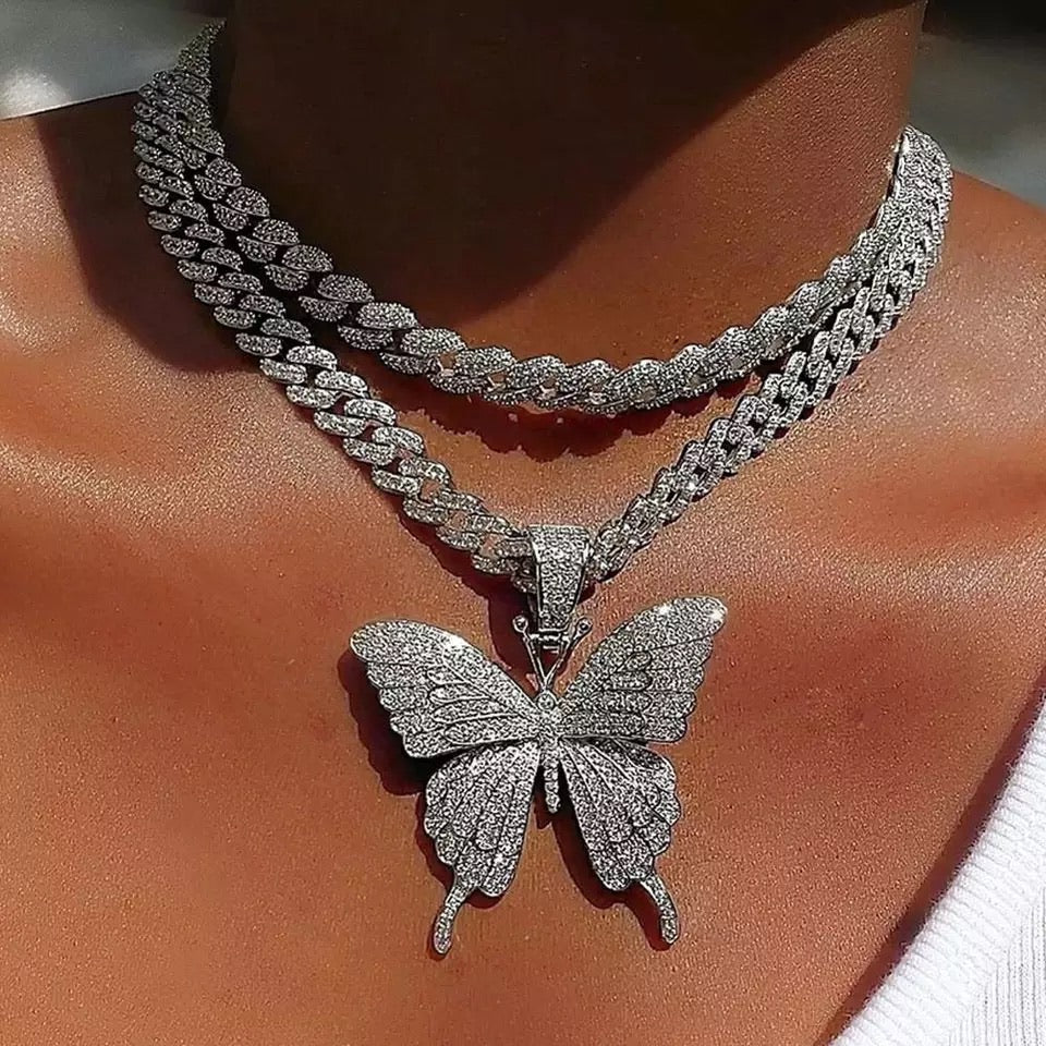 Butterfly Choker Necklace For Women Elegant Adjustable Jewelry Gift Idea For Weddings Parties And Everyday Wear