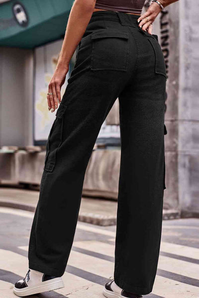 High Rise Button Front Casual Denim Jeans for Women