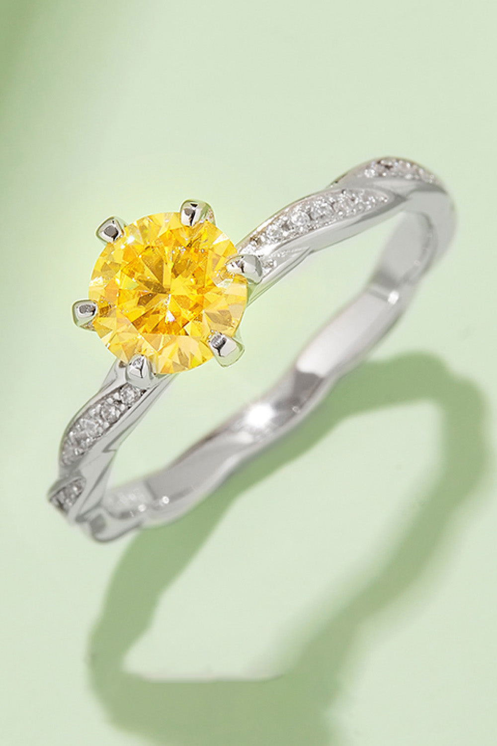 1 Carat Moissanite Contrast 925 Sterling Silver Ring Gift