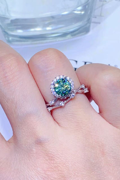 1 Carat Moissanite Platinum-Plated Ring for Elegant Style
