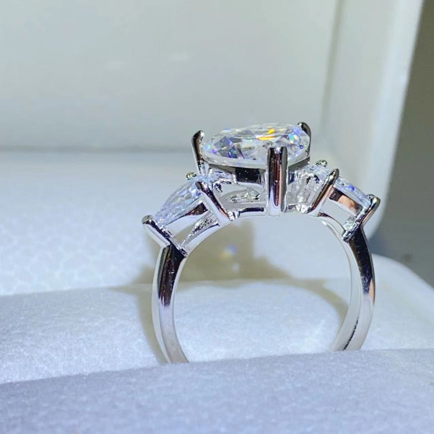 3 Carat Moissanite 925 Sterling Silver Ring for Women