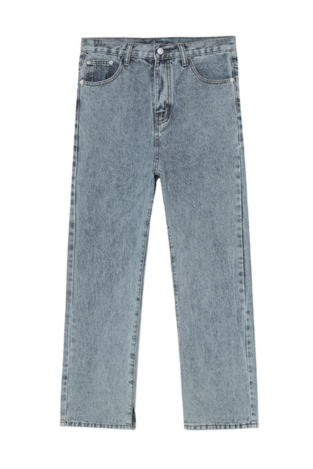 Stylish Side Slit Jeans with Pockets for Modern Women