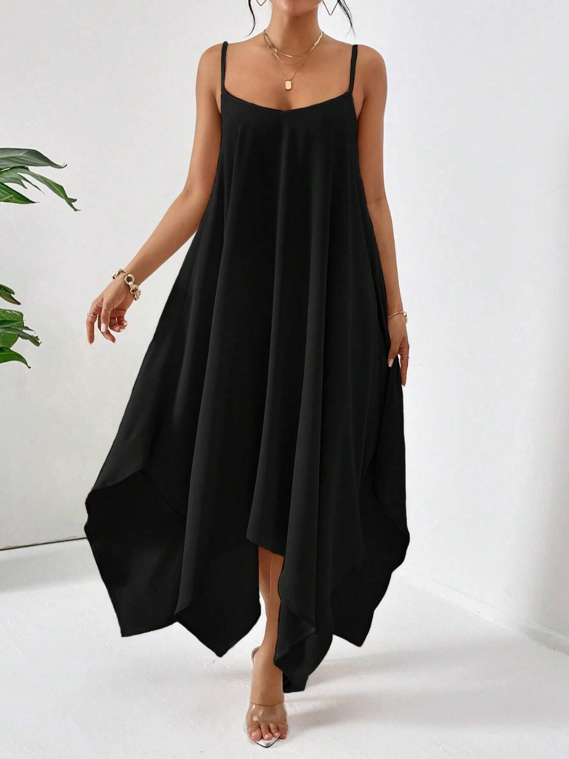 Sophisticated Scoop Neck Midi Dress for Effortless Elegance
