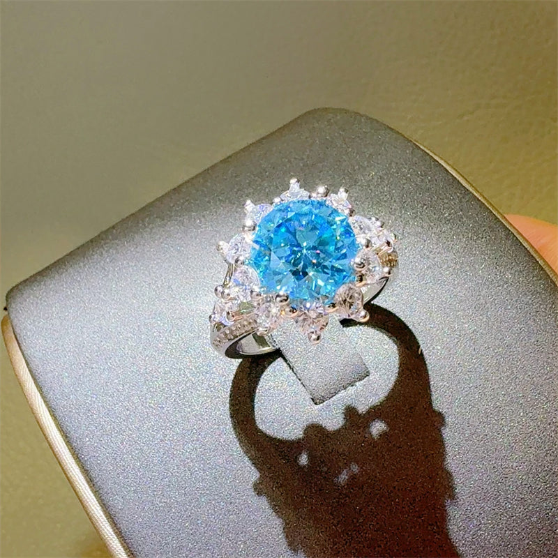 3 Carat Moissanite Zircon 925 Sterling Silver Ring Elegance
