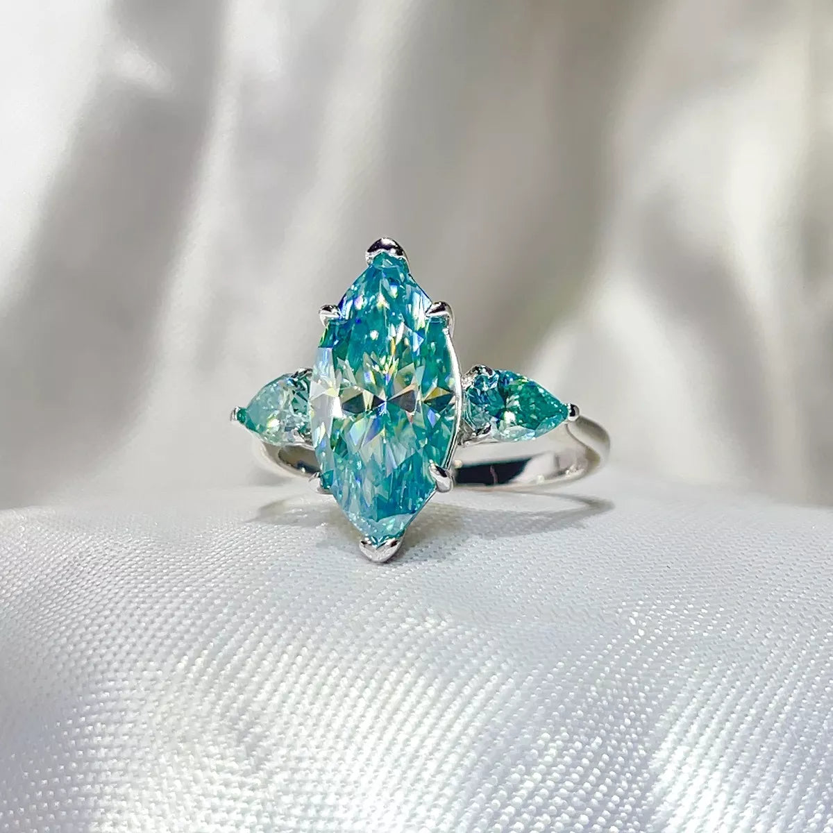 6 Carat 925 Sterling Silver Moissanite Ring