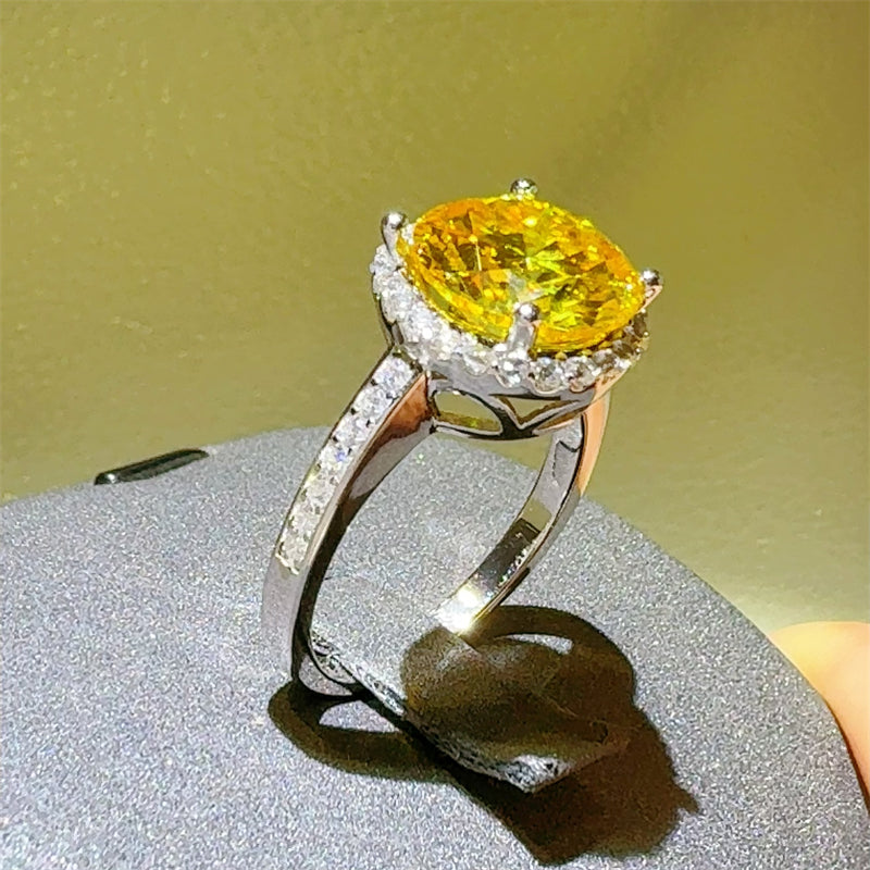 Stunning 3 Carat Moissanite Zircon 925 Sterling Silver Ring