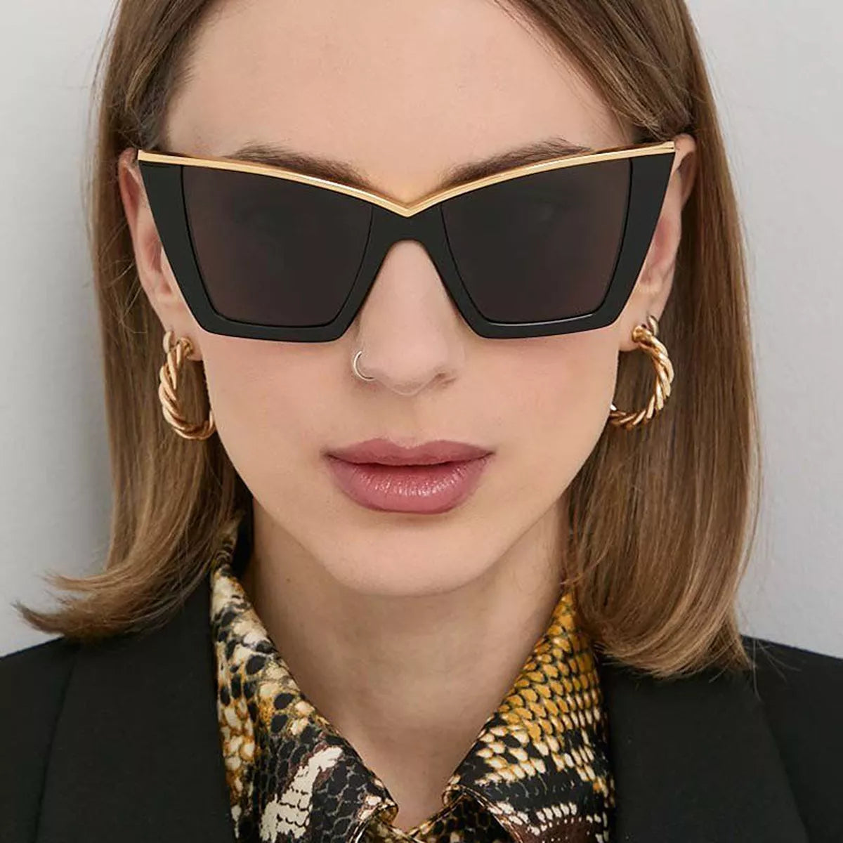 Oversized Cat-Eye Sunglasses