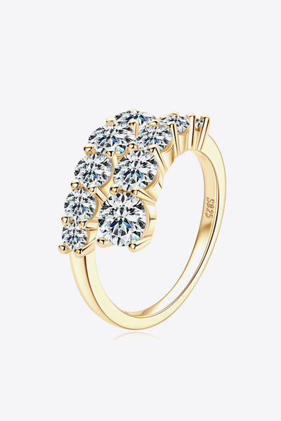 Adored Moissanite 925 Sterling Silver Ring for Elegance