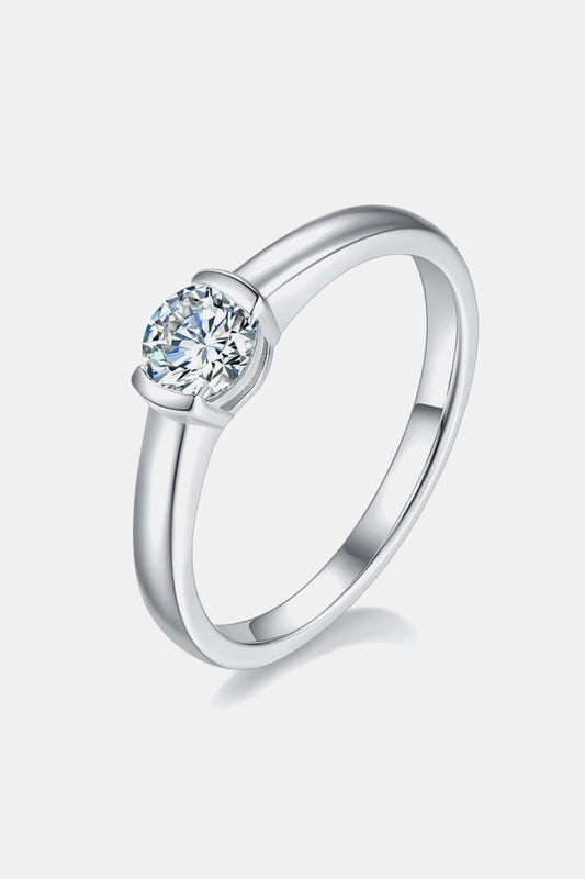 Moissanite 925 Sterling Silver Solitaire Ring for Elegance