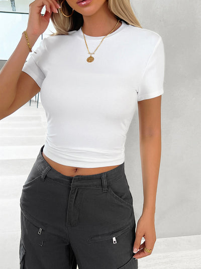 Essential Short Sleeve Round Neck T-Shirt for Everyday Wear