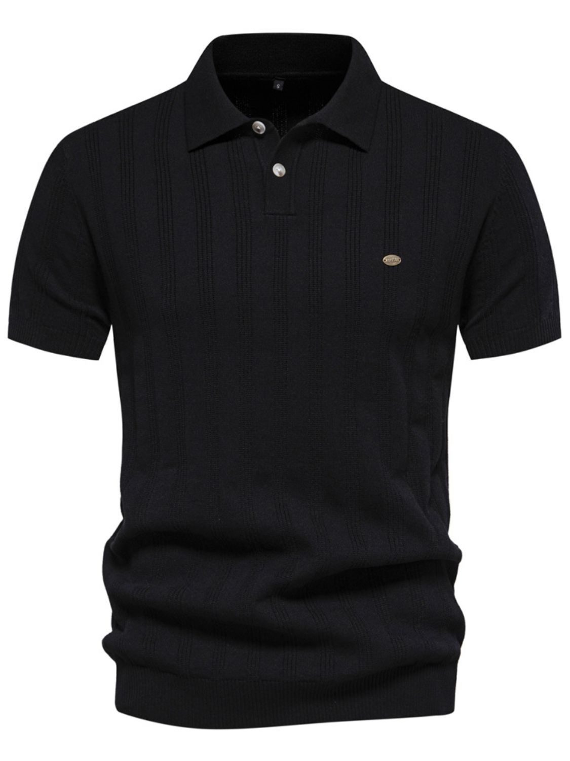 Men's Collared Neck Short Sleeve Knit Polo for Casual Wear