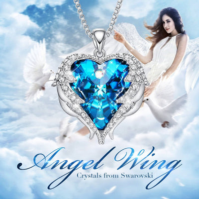 Cdyle Angel Wings Necklace Crystals from Swarovski Necklaces